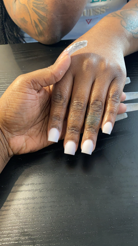 Acrylic Overlay Special –Real Short at B. Press’d & Polished @ The Revived Beauty Room in Orlando, FL