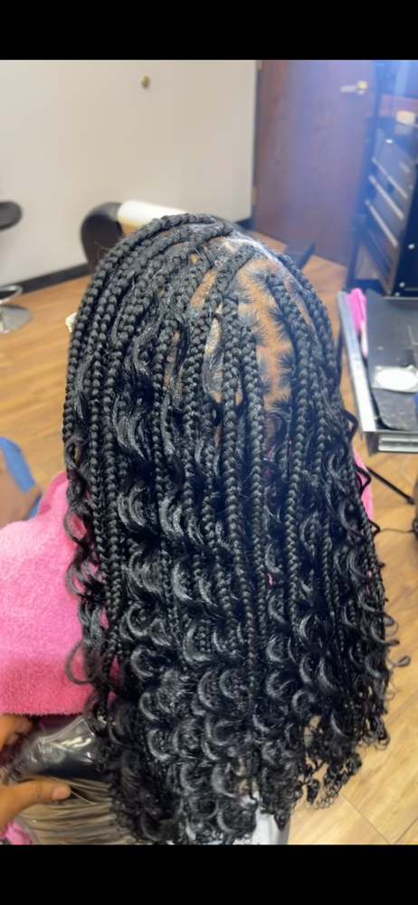 Medium boho Box Braids