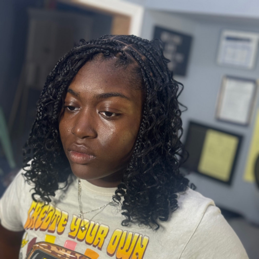 Boho Knotless Bob at Eleven89hairstudio in Georgetown, SC