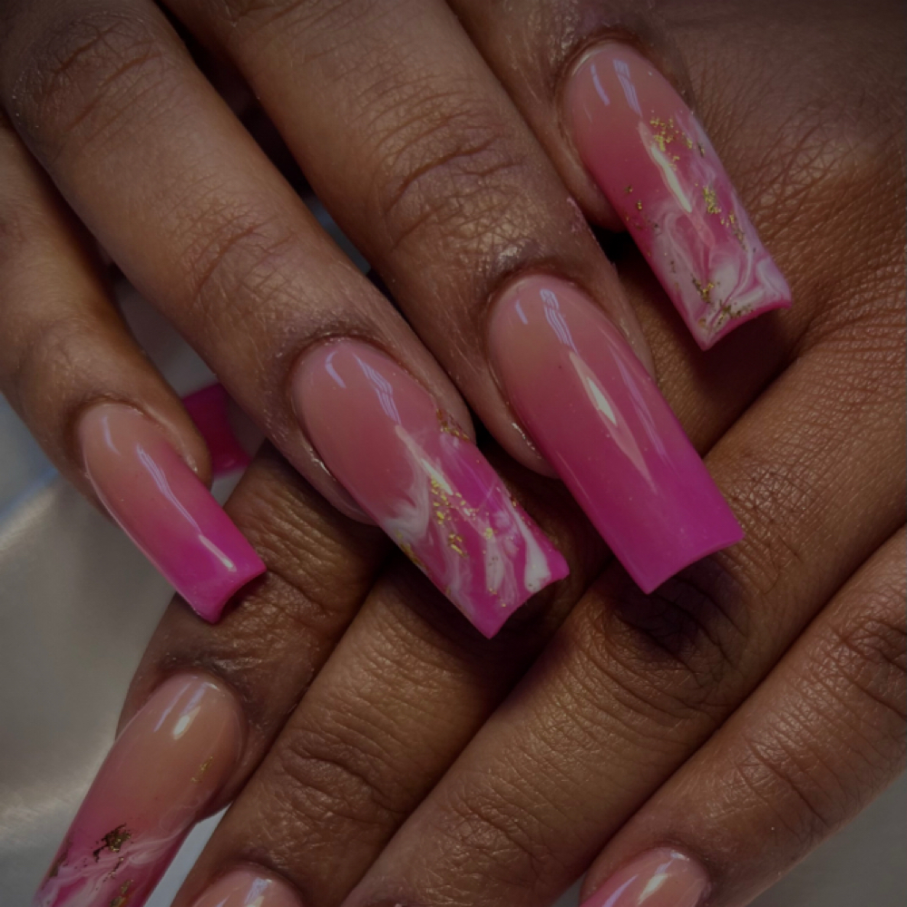 Ombre Fullset With Design at Rebel nails in New York, NY