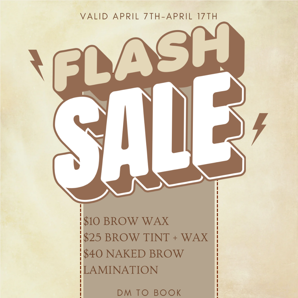 FLASH SALE- Brow Tint + Wax