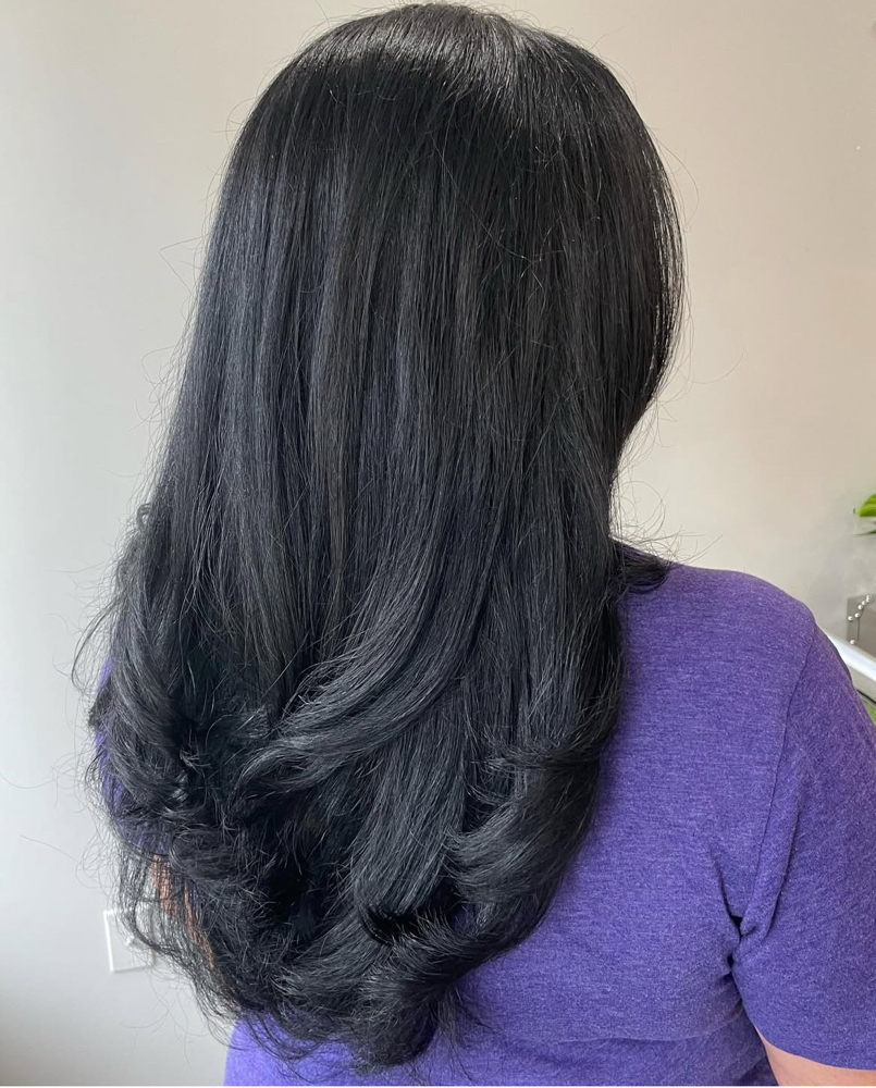 Base Color & Medium/long Haircut at North & South Styles by Bri in Wake Forest, NC