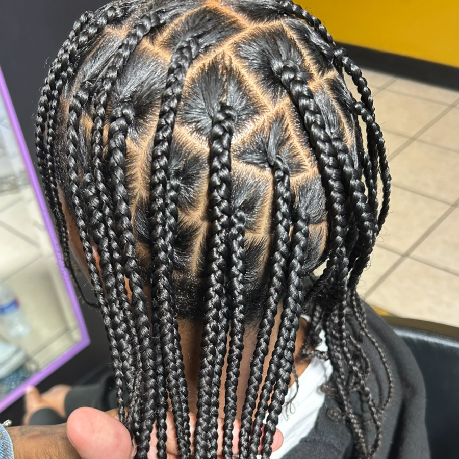 Single Plaits for little boys at BeYoutiful Beauty Barr in Houston, TX