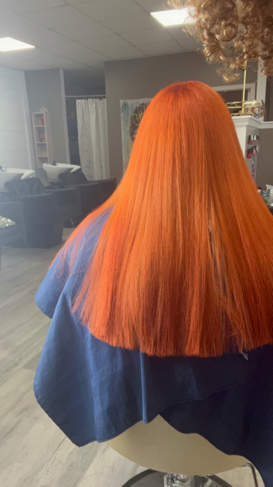Wash + Blow Out + Silk Press (trim)