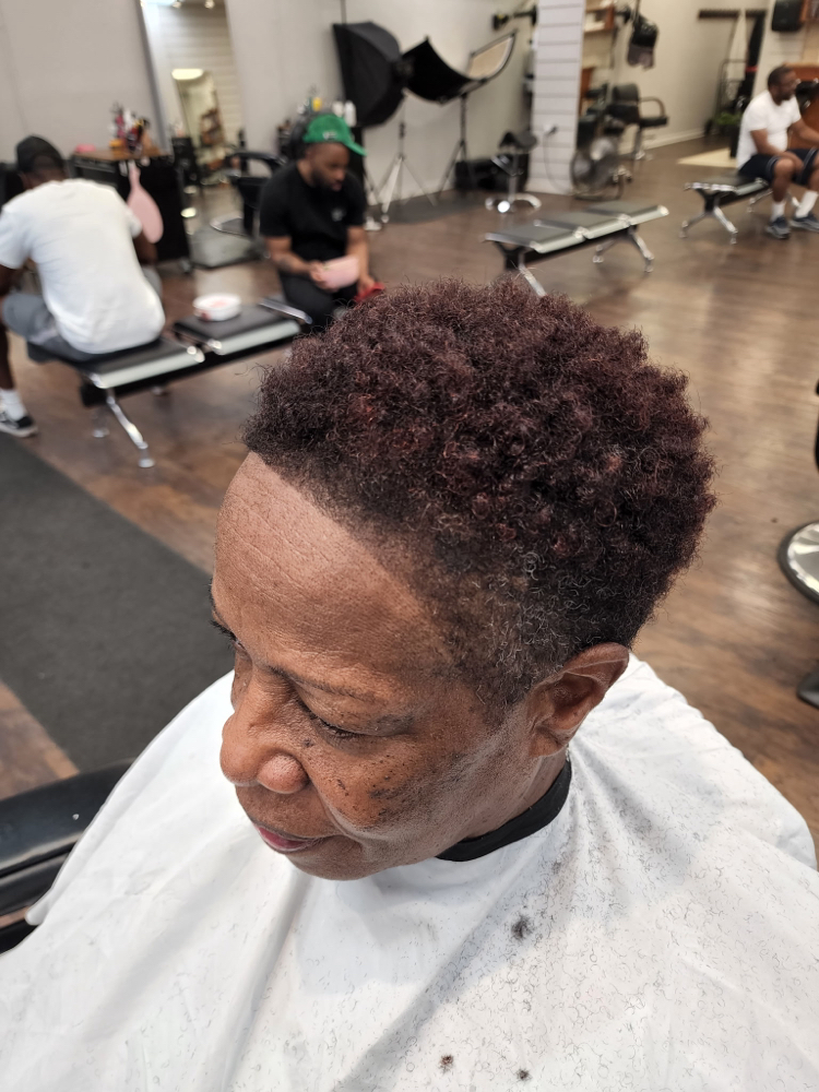 Senior’s Haircut at Main Attraction Unisex Salon in Phila, PA