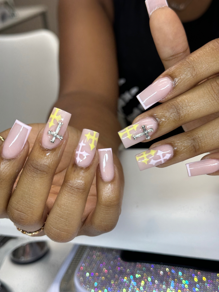 Medium Acrylics W/ Design