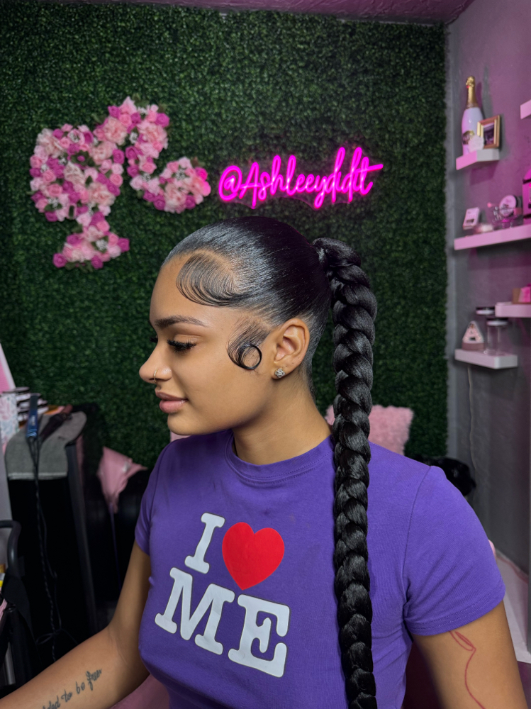 Mid Braided Ponytail