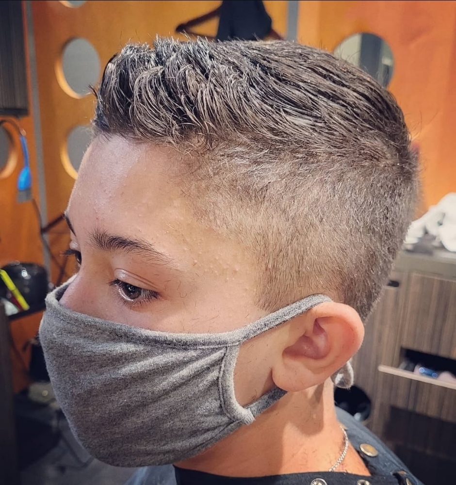 Additional Kids cut at Pinpoint Barbershop in Kirkland, WA