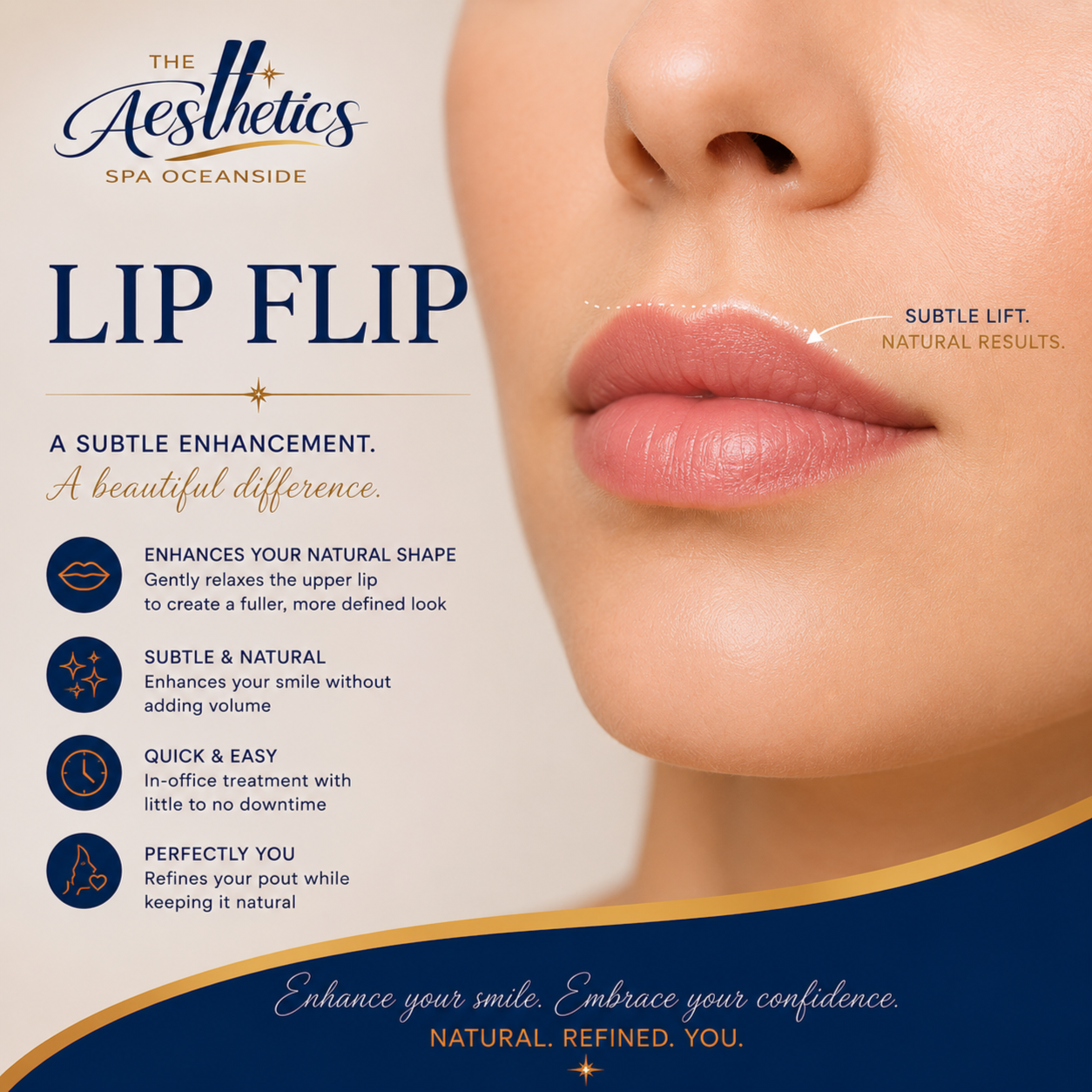 Lip Flip at The Aesthetics Spa in Oceanside, NY