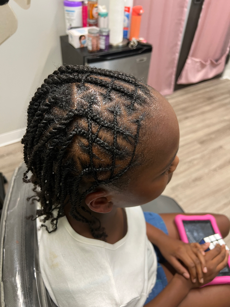 Kids Creative Braid Style On Nat...