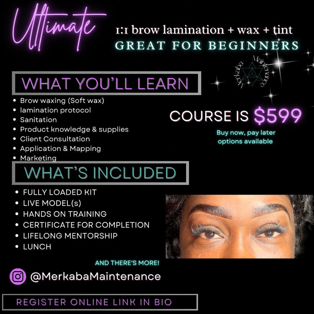 1:1 Lamination + Wax + tint