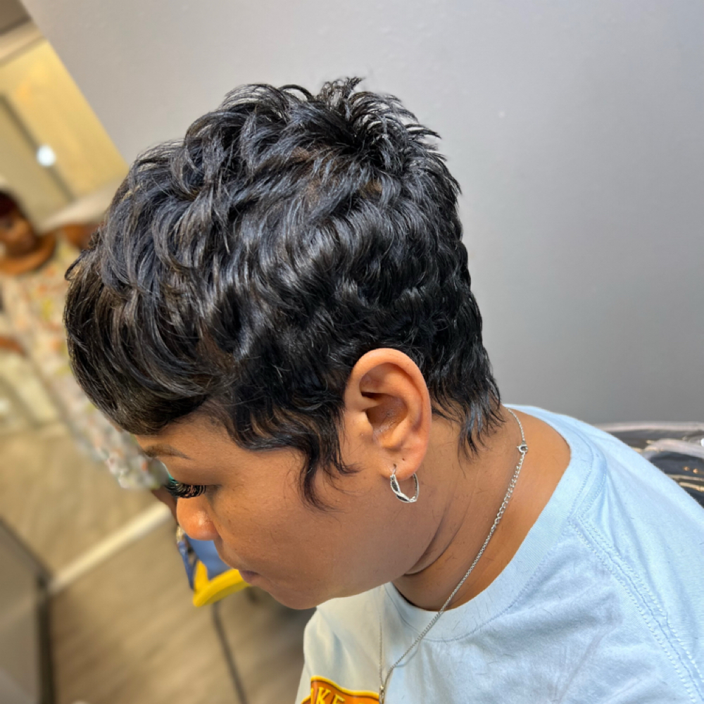 Spot Relaxer&Style/Short Hair at High Tone  Beauty  Lounge in Birmingham, AL