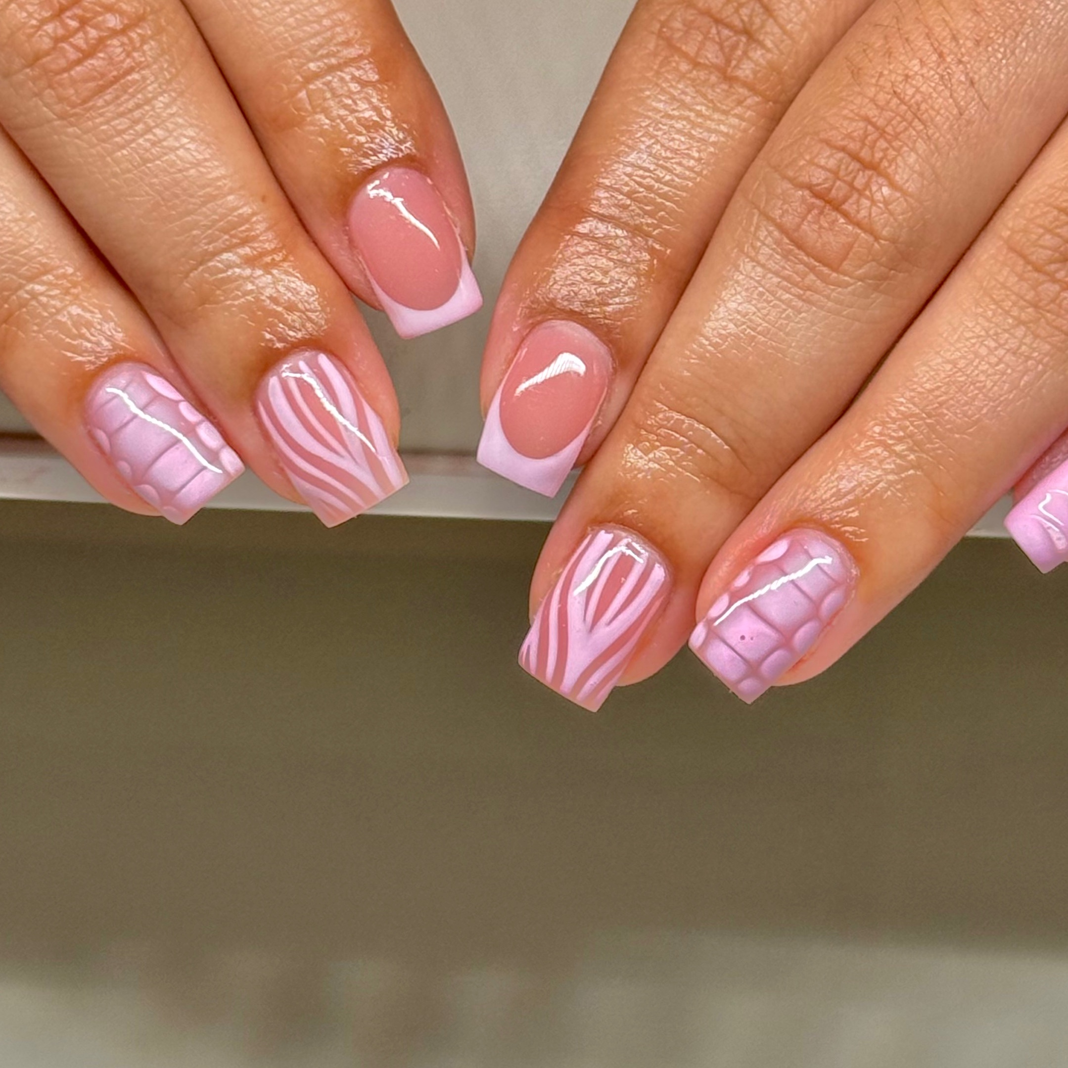 Full Set Acrylic- Minimal Design at Nails by Naomi Mae in Ferndale, WA