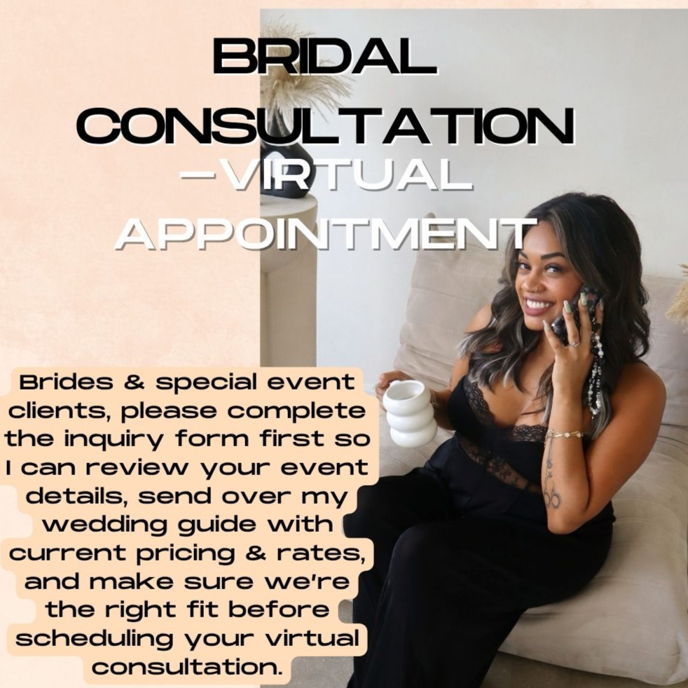 Bridal Trial Virtual Consultation at Beauty By O.R. in Melbourne, FL
