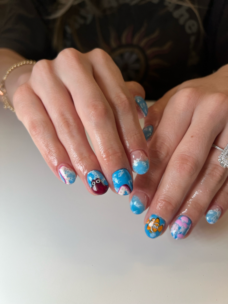 Character Nails On A Few Fingers