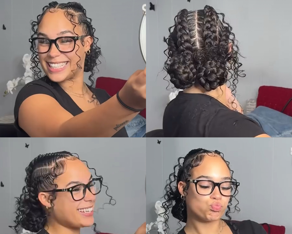 BUTTERFLY BRAIDS IN BUNS