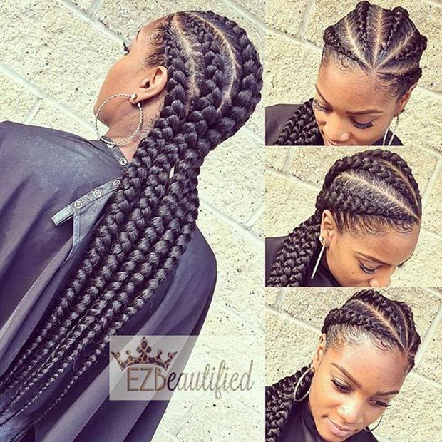 4 Feed In Braids