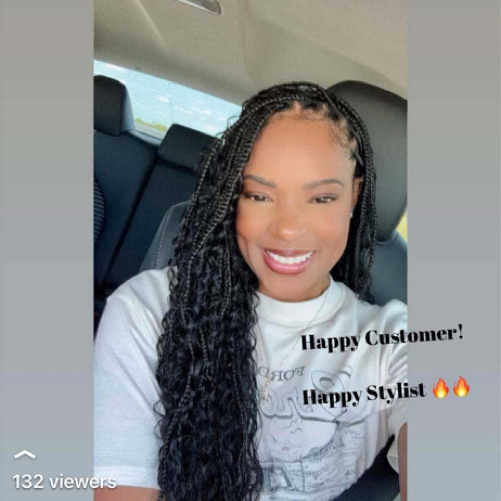 BOHO KNOTLESS BRAIDS | MEDIUM at Fenix beauty lounge in Lawton, OK