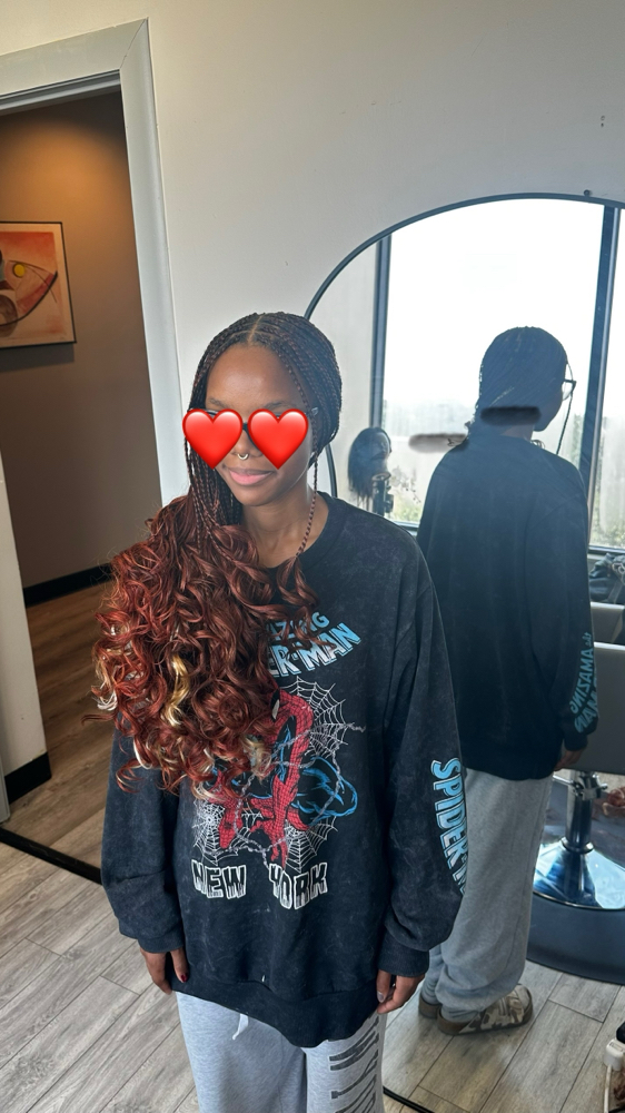 French Braids Medium Size at Peponi Braids And Beauty in Dallas, TX