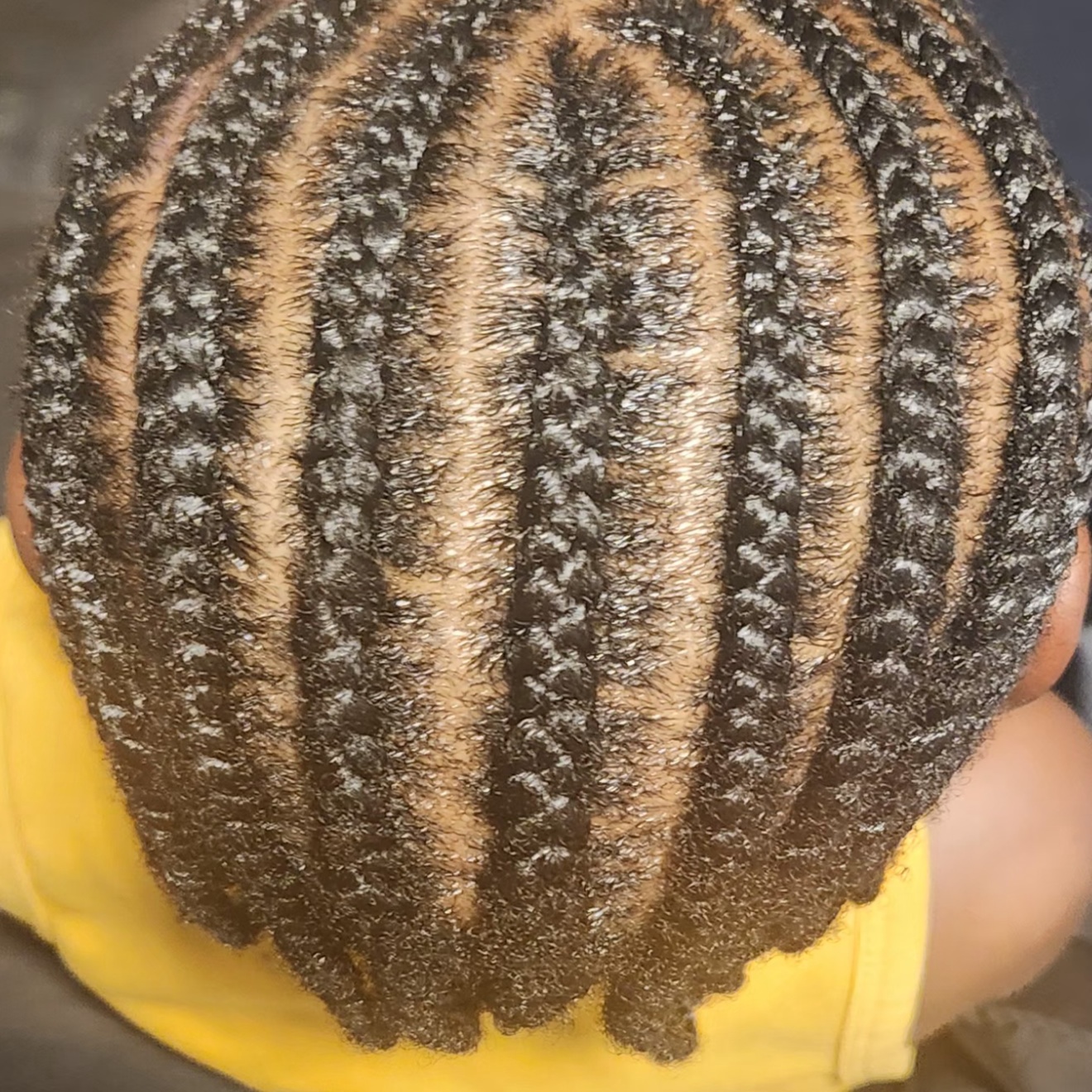 Basic Cornrows Natural Hair at Time Mane Tamed in Houston, TX