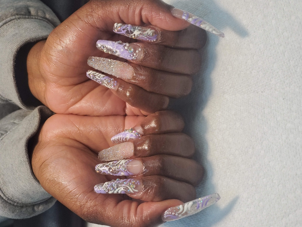 Acrylic Clear Tip Fullset