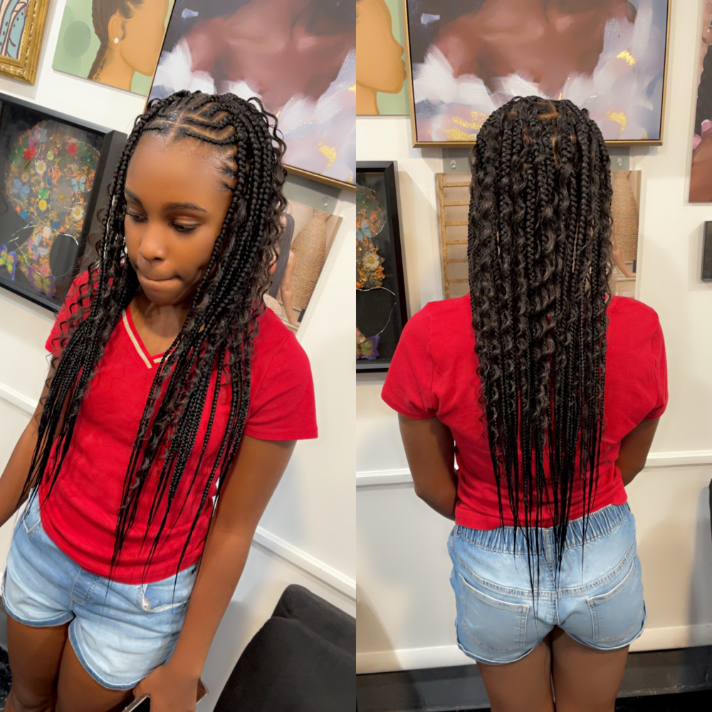 Kid Feed Ins Top/Boho knotless