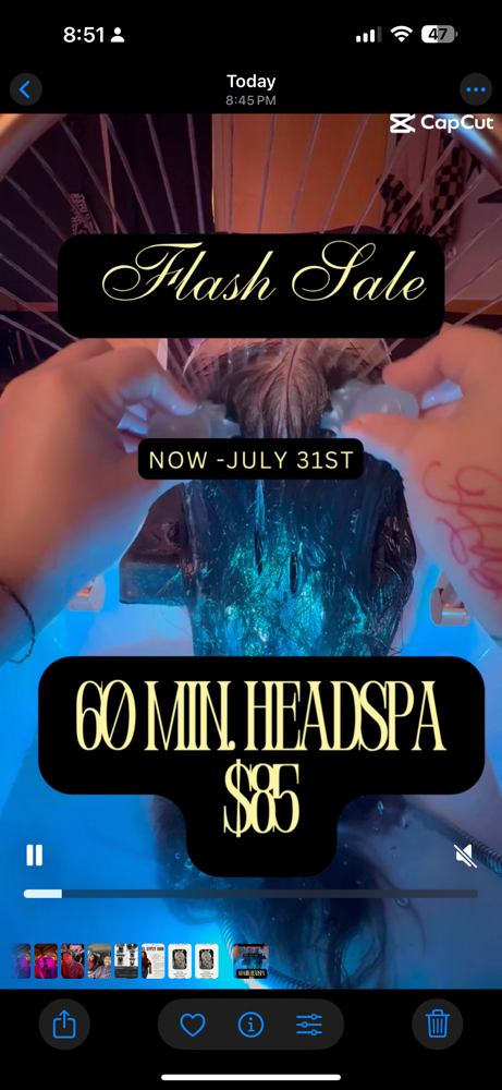FLASH SALE 60 Min. Headspa