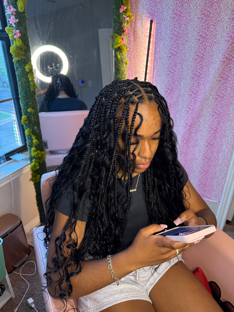 Smedium Boho Knotless/Twists at LiaLaidThat in Austin, TX