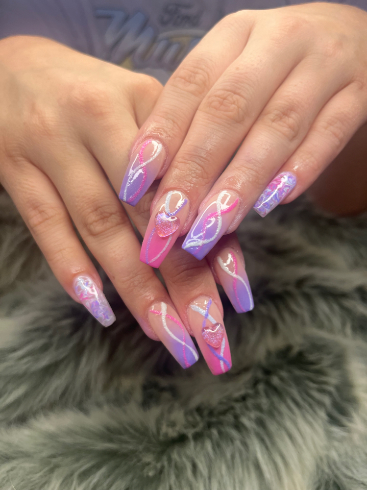 Acrylic Full Set (long) at Heavenly Hair & Nail Spalon in Wingina, VA