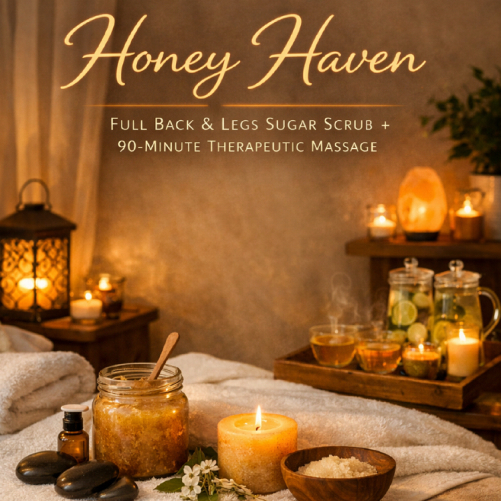 Honey Haven Back & Legs Sugar Scrub at Rose Key Massage in Benton, ME