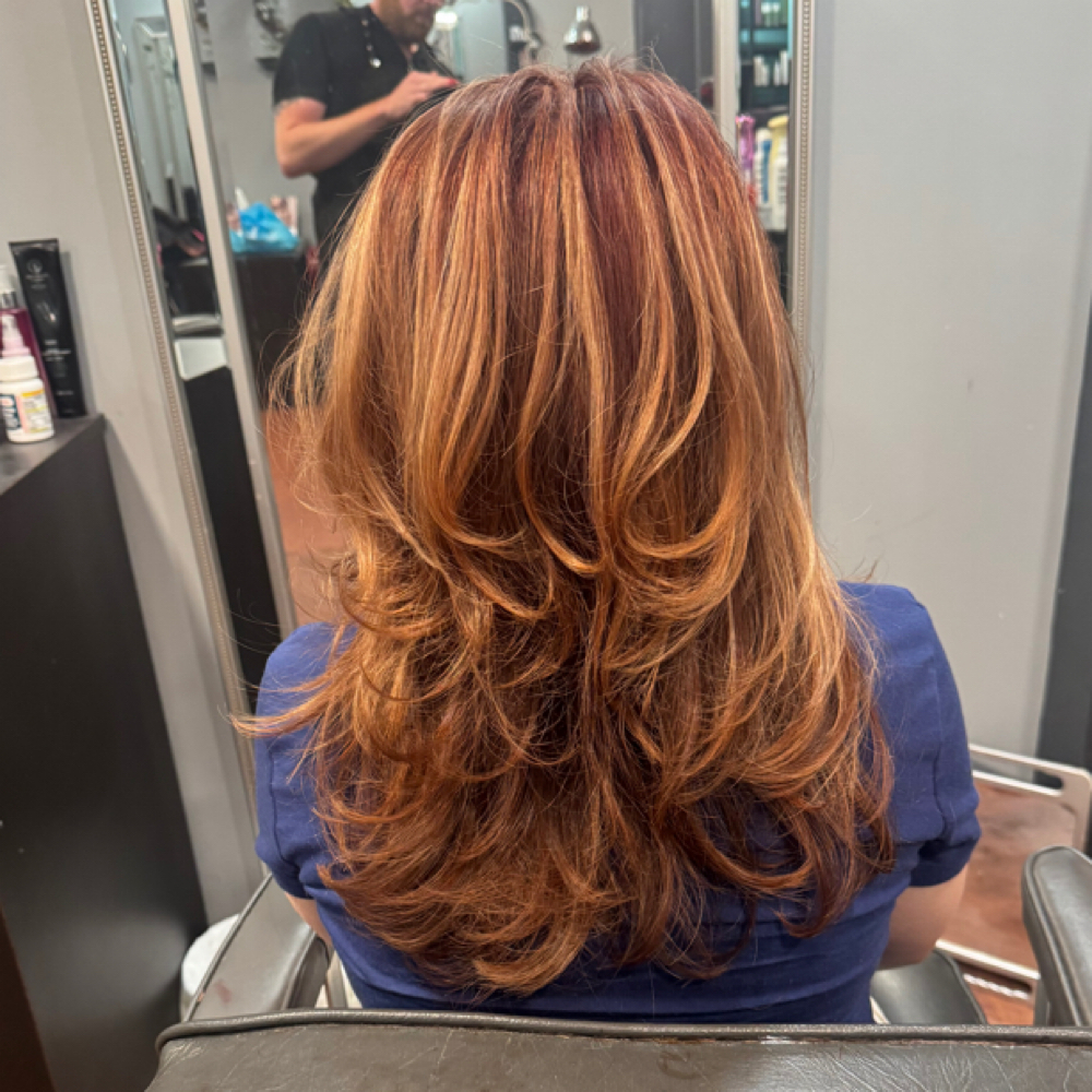 Vip Root Touch Up With Haircut at CKM Hair in Severna Park, MD