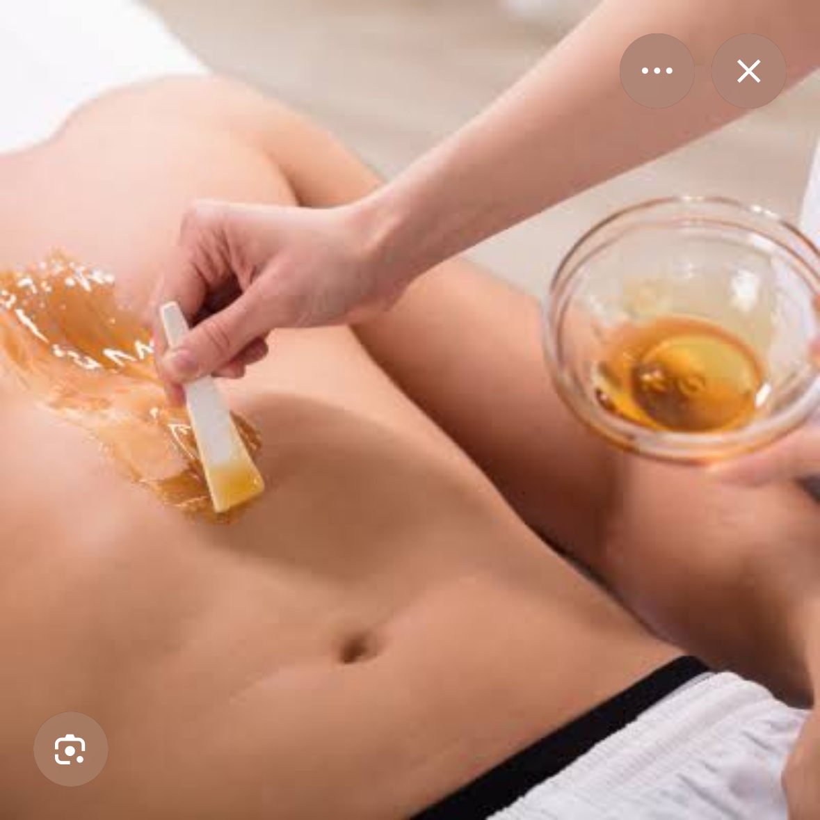Stomach full at Aura Aesthetics spa in Houston, TX