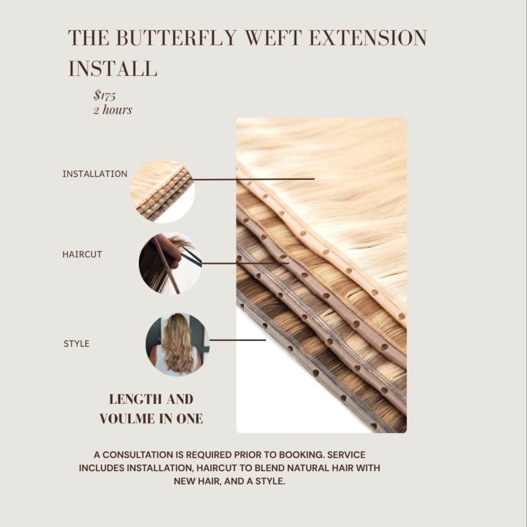 The Butterfly Weft Extension at Beauty by Jas in Lenexa, KS