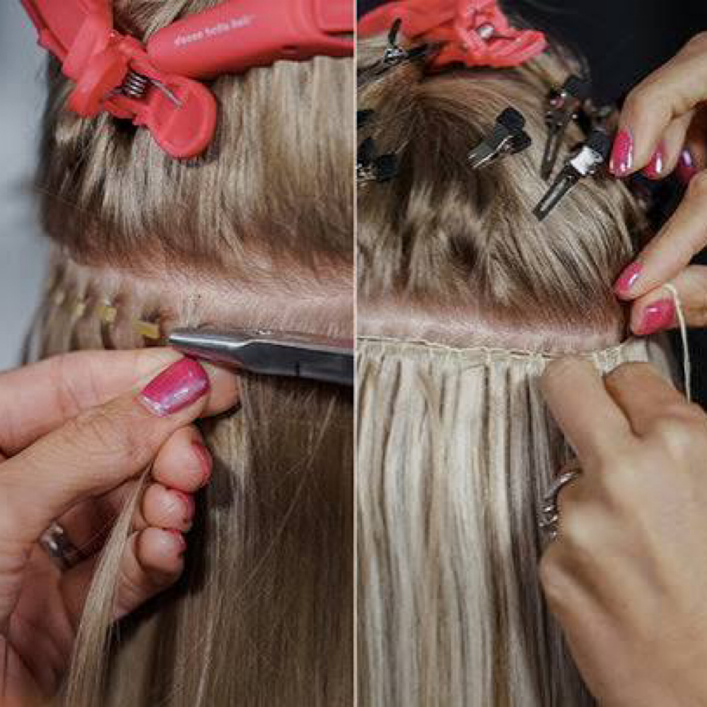 Hybrid Weft Hair Extensions at The Haven Collective in Brewton, AL