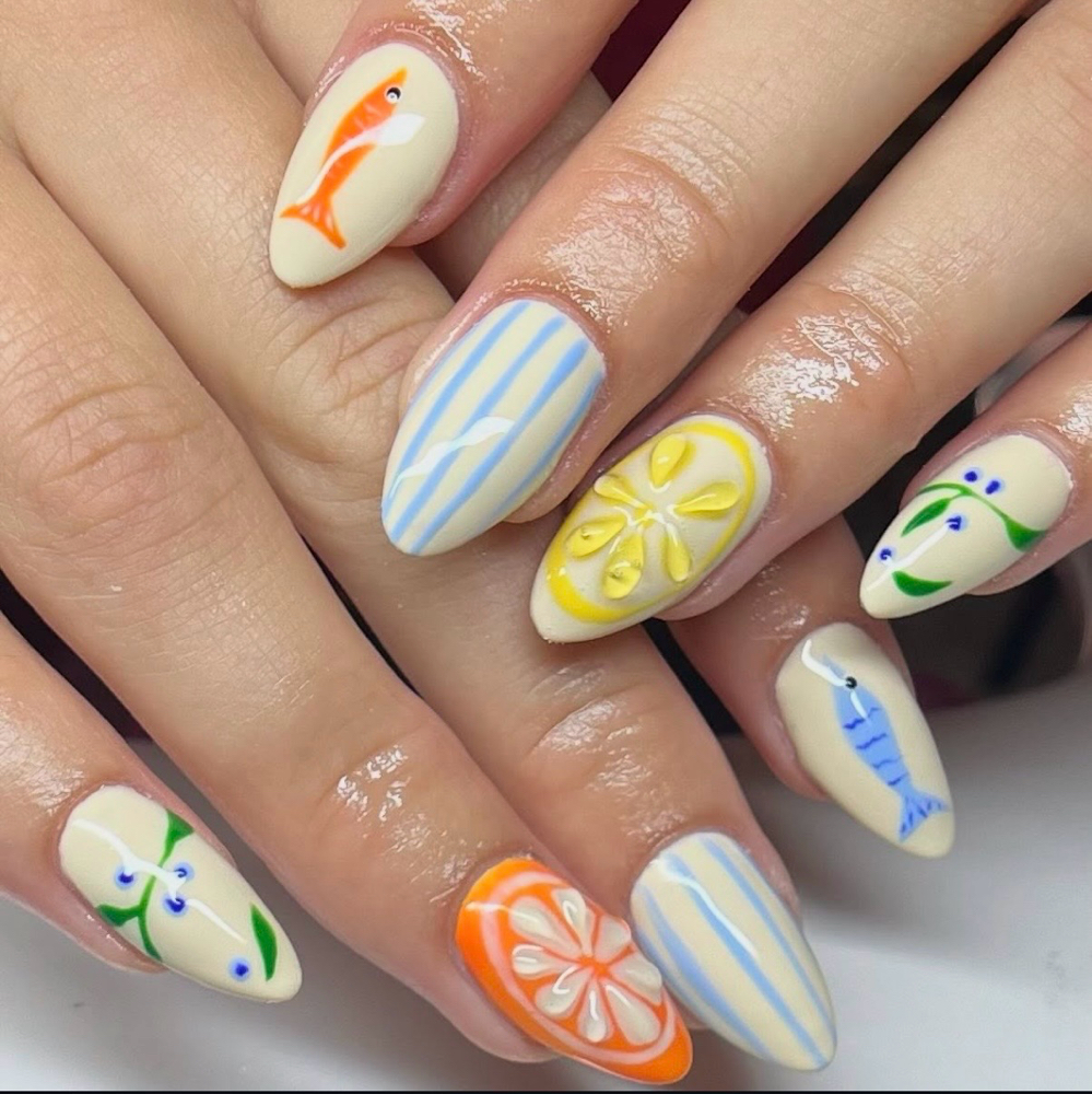 Line Art ( Nail Art) at Gloss Boss Nails in Nampa, ID