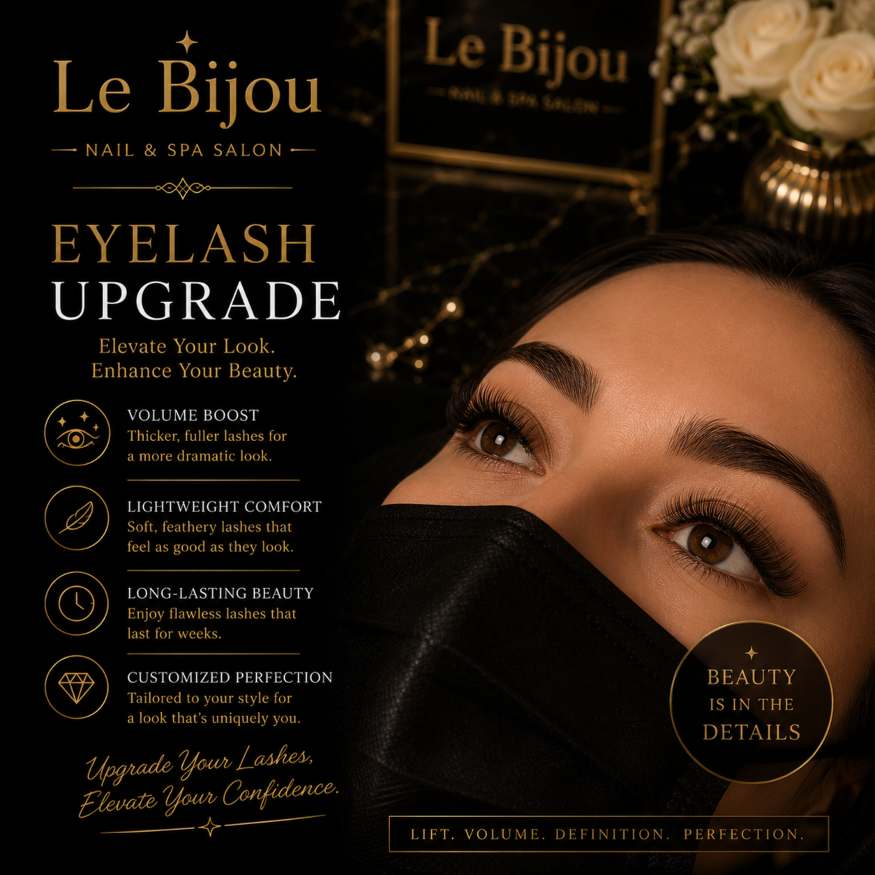 Lashes - Add on Upgrade at Le Bijou Nails and Spa Salon in Houston, TX