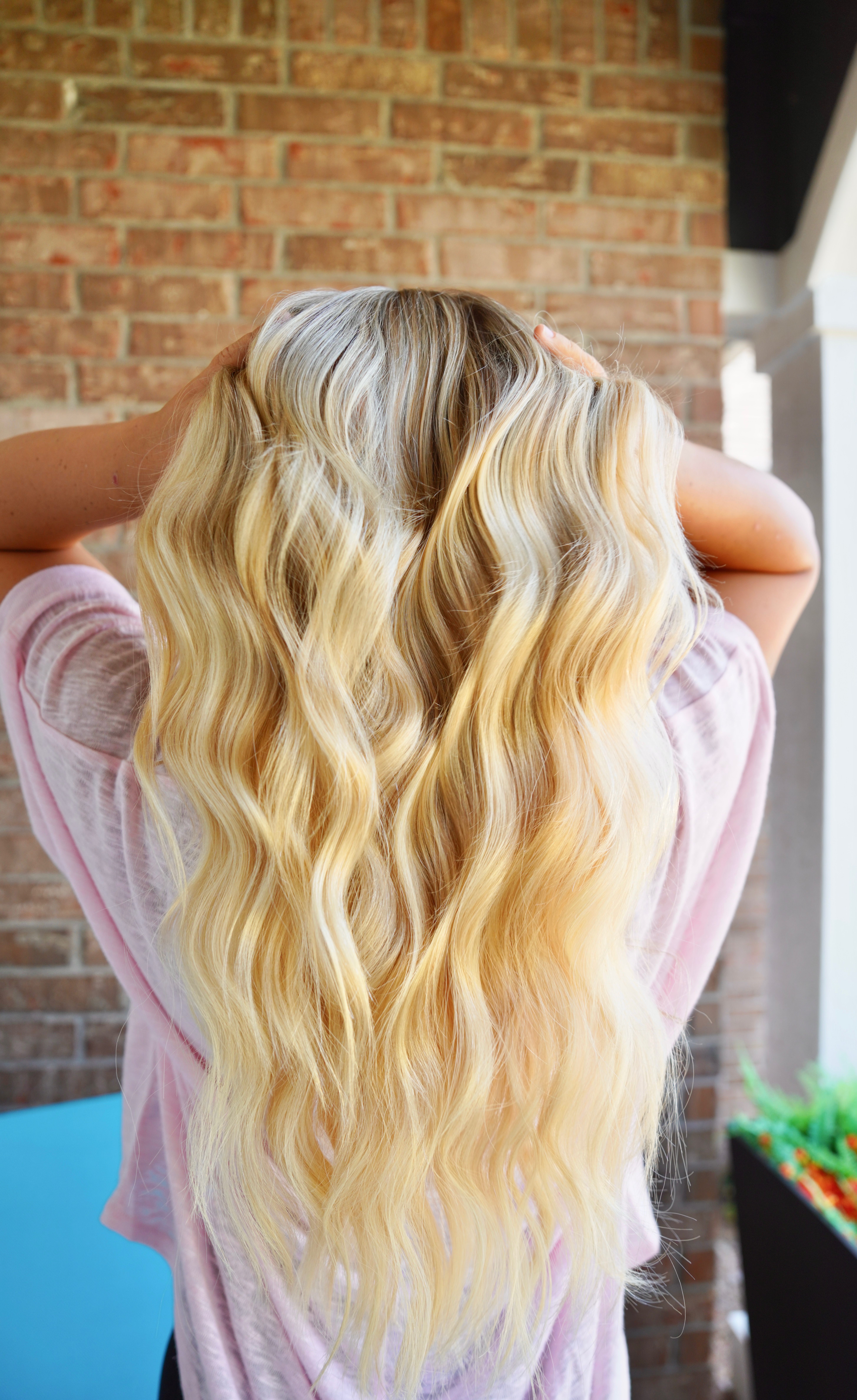 Shampoo+Blow-dry+Style(Extensions) at Blonding With Latisha in Andover, KS