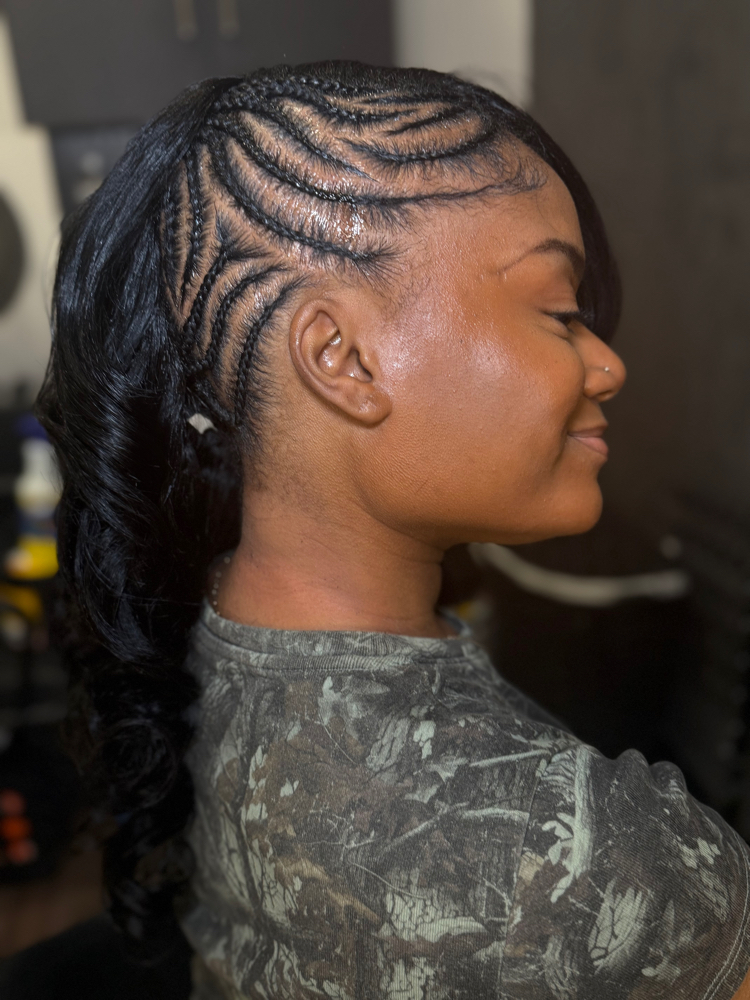 1/2 Braids 1/2 Quick Weave