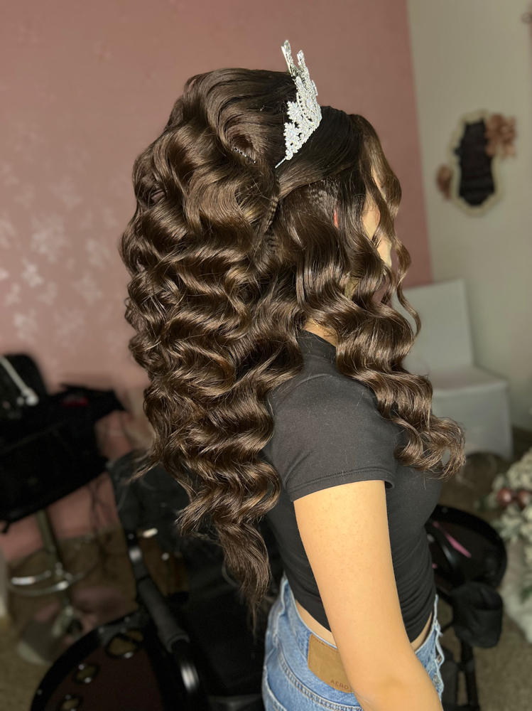 QUINCEAÑERA HAIRSTYLE at iluvchantalle in Conroe, TX
