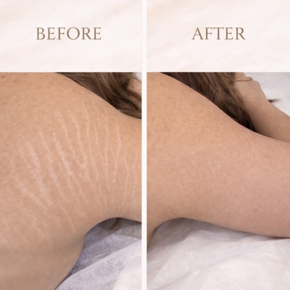 STRETCHMARK CAMO- after consult at Magnetic Aesthetic LLC~ QC WELLNESS OFFICE in Queen Creek, AZ