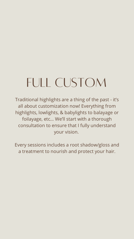 EXISITING CLIENT FULL CUSTOM COLOR