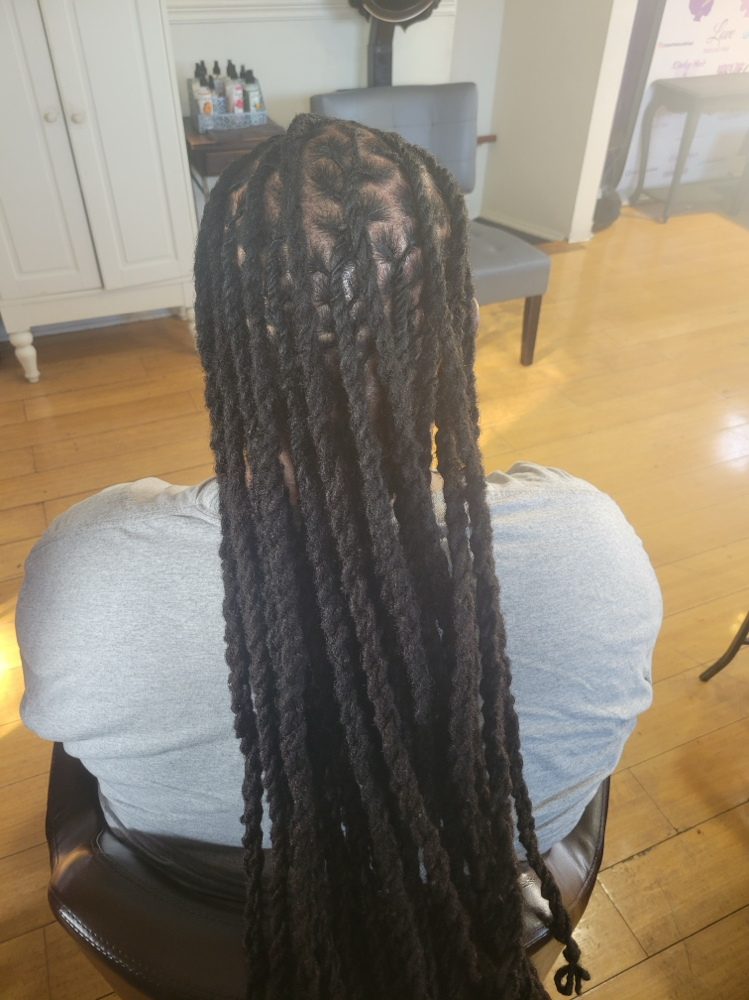 Loc Two Strand Twist at Royal Roots Natural Hair Salon Studio in Bowie, MD