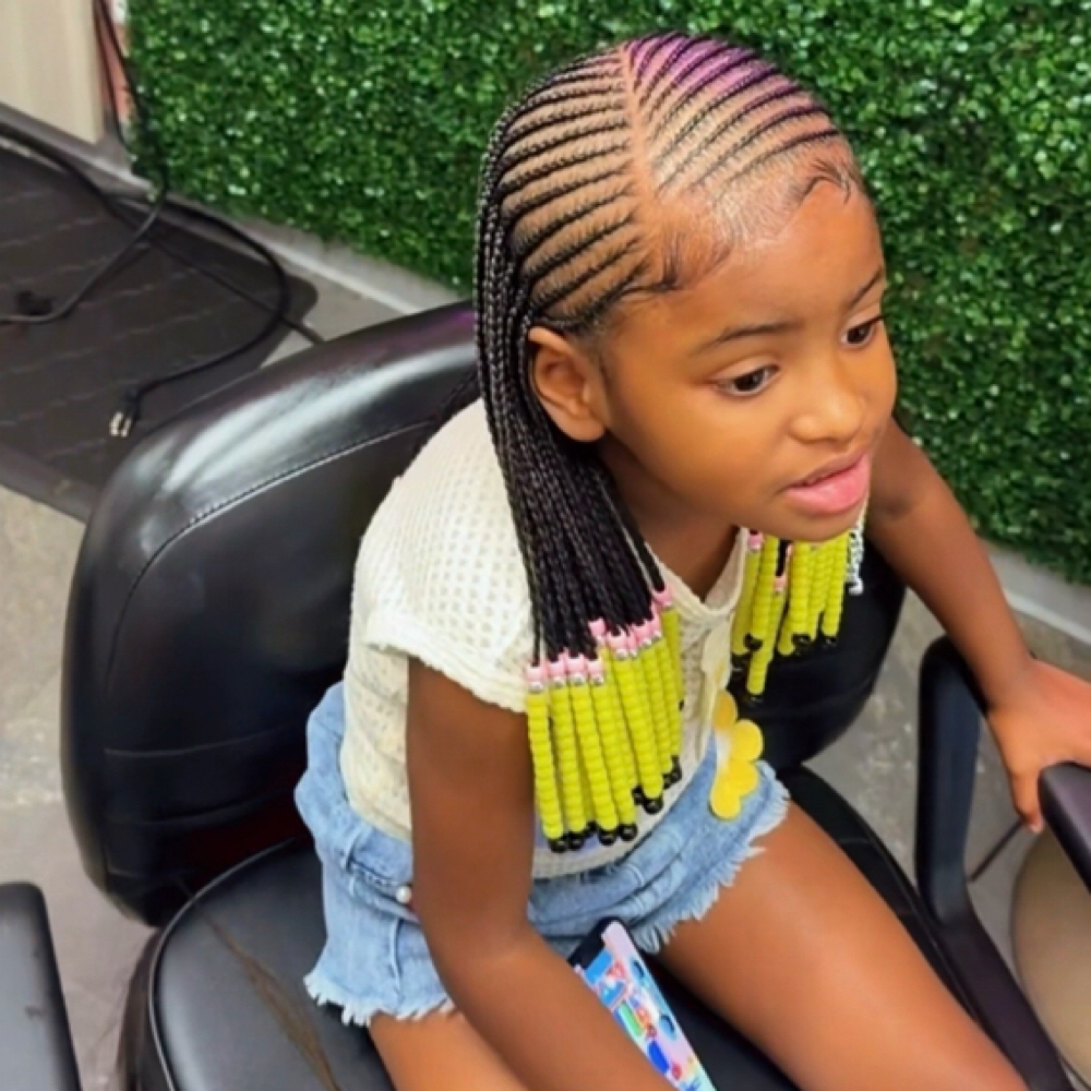 Small Tribal Knotless (Chld Srvc) at BraidsByDess in Chandler, AZ
