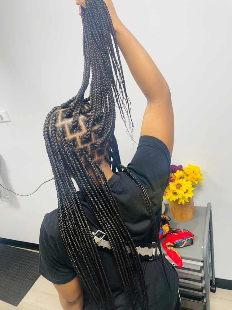 Large Knotless Braids