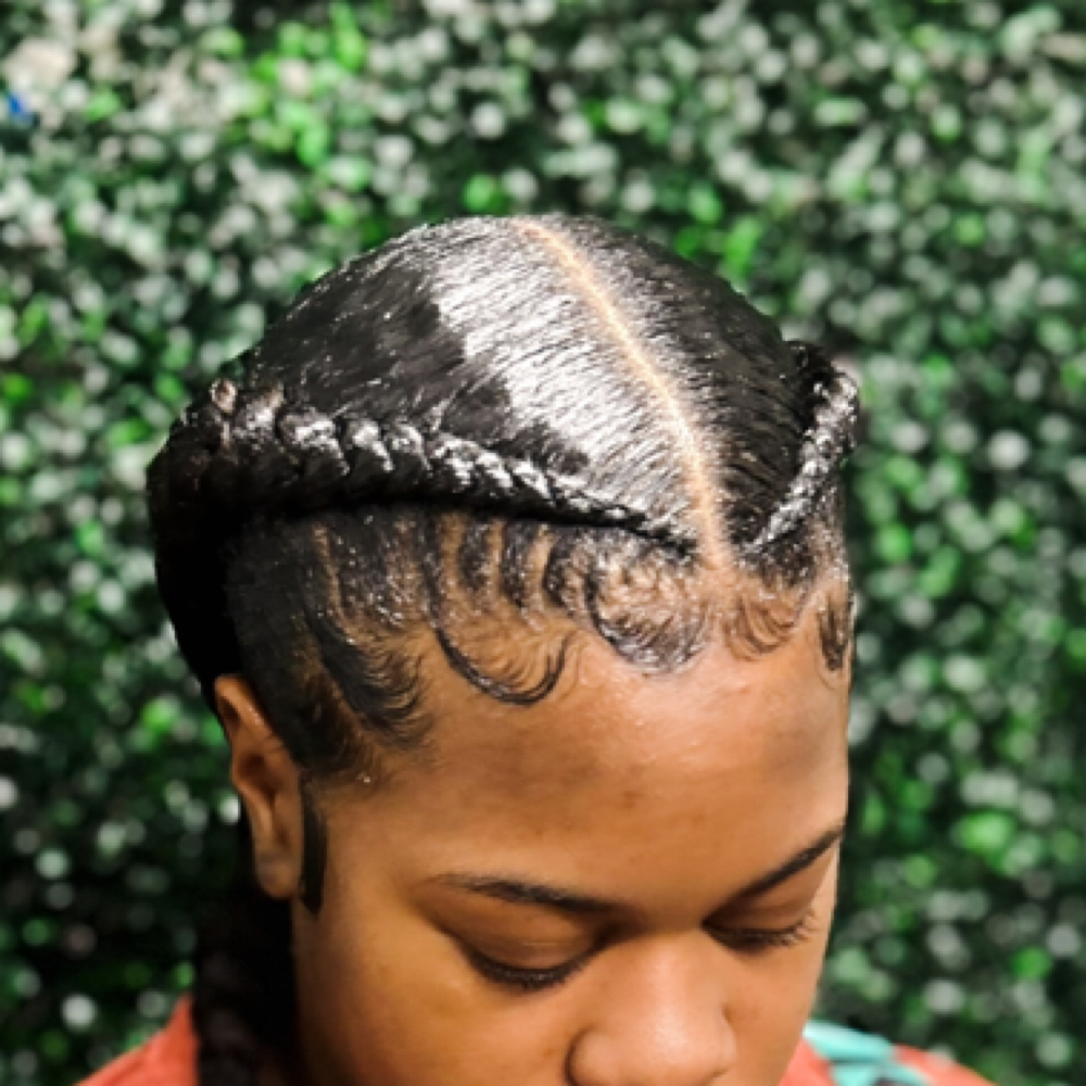 French cornrow at Queens Hair Braiding LLC in Clinton, MD