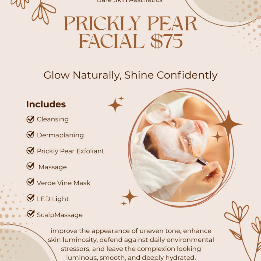 Prickly Pear Facial at Bare Skin Aesthetics in Dickson, TN