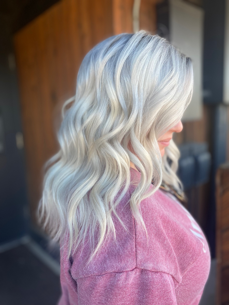 Blonde Root Retouch On Scalp