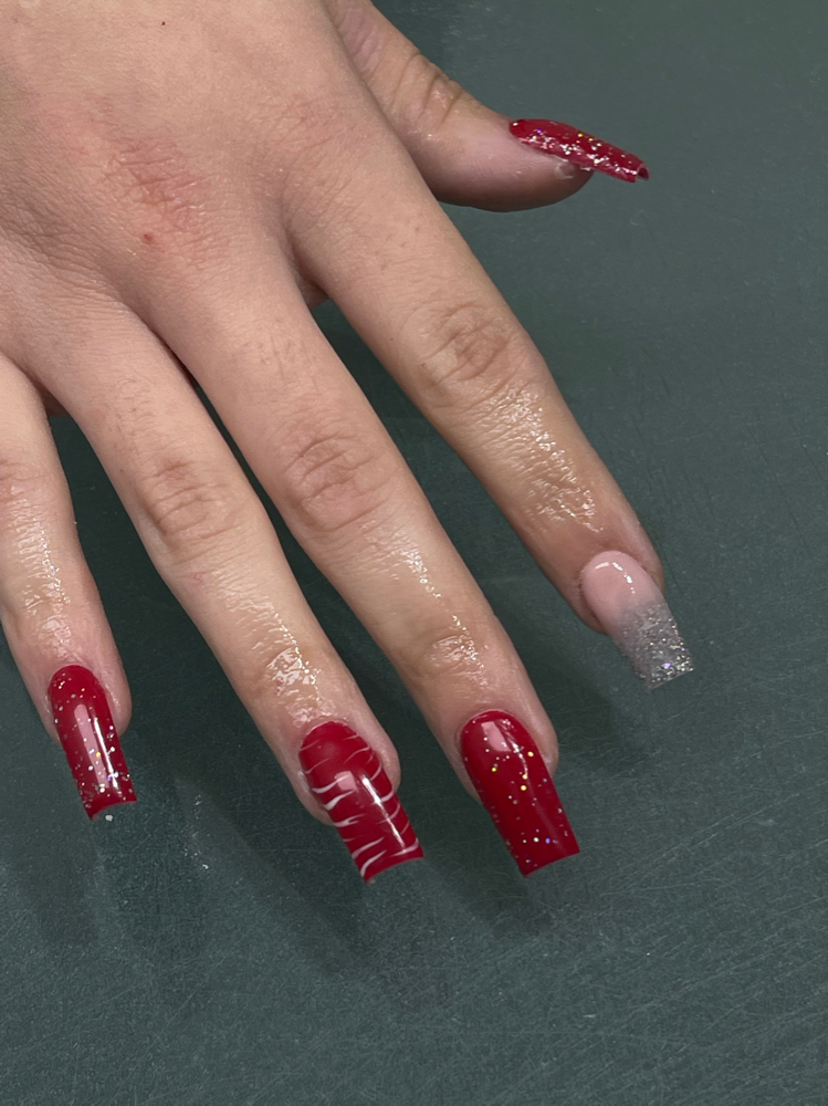 ombre single nails