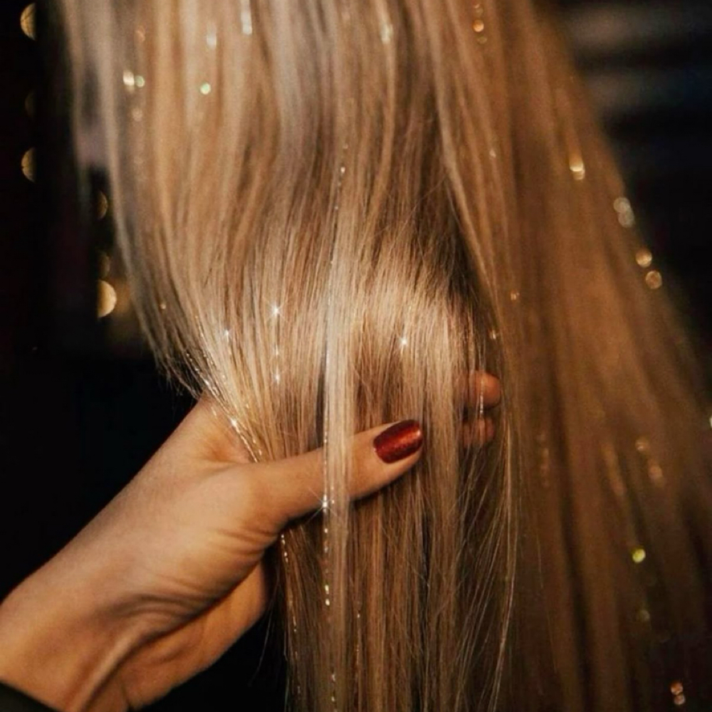 Hair Tinsil at Lindsey Morgan Artistry in Madisonville, KY