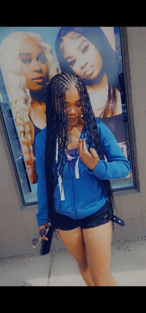 Fulani W/ Boho Knotless Braids at LG Stylez LLC in Fraser, MI